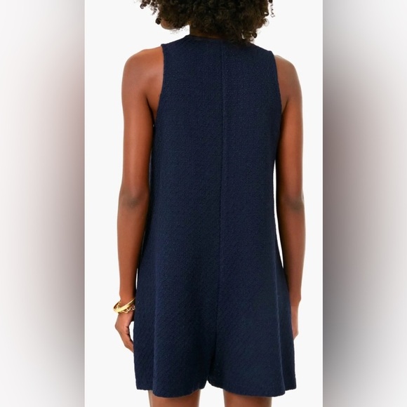 Pomander Place Tuckernuck Navy Textured Myla Sleeveless Shorts Romper XXL - Picture 4 of 9